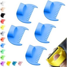 손 바느질용 2mm-6mm 솔기 가이드 가장자리 잠금 장치 도구 5개 가죽용 PCS 세트패브릭크래프트 바느질 빨간색, 5mm Blue 5PCS