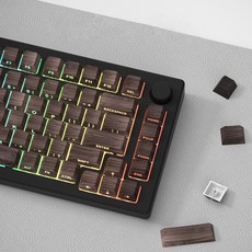 월넛키캡 키보드키캡 커스텀 키캡 원목 나무 키캡 염료승화 PBT CHERRY, 1.월넛 키캡, 월넛, 키캡, 제조사축