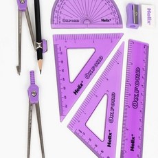 성심샵 헬릭스 옥스포드 제도 세트 삼각자, 보라