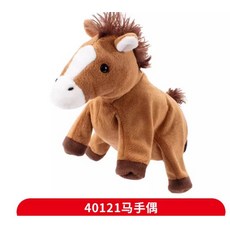 곤충 봉제 손인형 세트 무당벌레 꿀벌 잠자리 거미 아동 선물 27_40121 말 인형, 1개, 1개