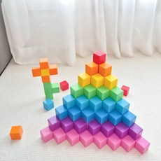 벨베이비 자석 블럭 블록 매직 큐브 자석교구 유아 네모 블럭, 장난감보관함 베이지S(20x20cm), 1개