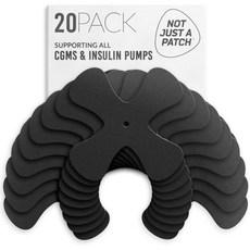 단순 패치 XPatch CGM 센서 패치(20팩) 방수 옴니포드 5 접착 1014일 동안 활동적인 라이프스타일에 내구성 있음 베이지색의 덱스콤 G6 리브레 2와 호환 가능, Black