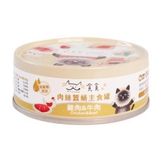 【臭貓動物園】貪貪Munchee｜肉絲機能主食罐, 80g, 24個, 雞肉+牛肉