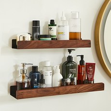 무타공마켓 인테리어 원목 욕실선반 못없이 세면대 화장실선반, 30cm, 블랙, 1개