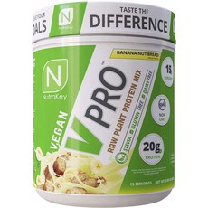 NutraKey Pro Plant Protein Mix 香蕉堅果麵包味, 403.7g, 1個