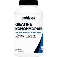 뉴트리코스트 크레아틴 모노하이드레이트 Creatine Monohydrate 180캡슐, 1개
