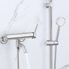 준앤코 스테인리스 샤워수전 샤워기 세트 욕실수전 슬라이드바 SQS03, 1세트