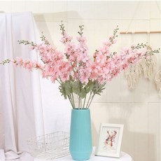 osshop 웨딩 조화 꽃장식 히아신스 델피늄, 5개, 델피늄 조화 - 연핑크