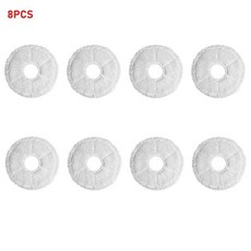 로봇 진공 청소기용 걸레 천 교체, 8. 8PC Mop White, 기본