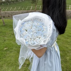 畢業花束 玫瑰滿天星 乾燥花 情人節母親節生日禮物 送女友男友父母, 1個