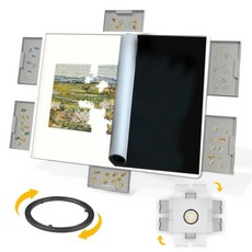 조각 서랍 퍼즐 플라스틱 회전 테이블 게임 회전식 보관함, 1개, 2. With turntable