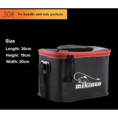 狂賣上千組 軟式 可摺疊 方形 釣魚 釣蝦 抓螃蟹 水桶 活魚桶 取水桶 露營水桶 活餌桶 誘餌袋 螃蟹桶 餌料桶, 30*20活餌桶 黑 有背帶無手提無側袋