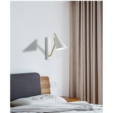 華燈惠 北歐風現代簡約壁燈 臥室床頭燈 過道燈具, 白色 W12*H28cm,白光, 白色