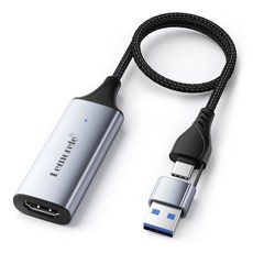 Lemorele USB/USB-C HDMI 비디오 캡처 카드 1080P@60Hz, AC05