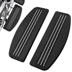 PBYMT RIDER 라이더 풋보드 고무 인서트 전면 바닥판 풋 페그 발판 패드 할리 투어링 소프테일 로드 킹 일렉트라 글라이드 1986년 이후 유선형 블랙