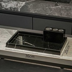 대리석 칫솔꽂이 욕실 북유럽 스테인리스 스탠딩 심플 호텔 세면, B모델 3구멍+36x20cm 트레이