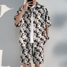韓版休閒冰絲兩件式套裝 速乾透氣吸濕排汗寬鬆短袖上衣薄涼感褲 夏季運動套裝