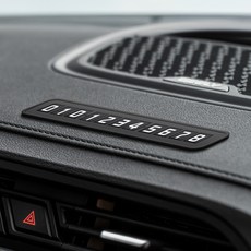 Secret 자동차 주차번호판 무접착 논슬립 거치형 심플 캐릭터, 블랙, 1개