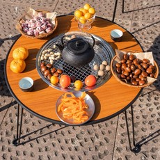 바베큐 테이블 접이식 불판 캠핑용 화로대 그릴 풀세트, 본품+추가그릴+커버+가방 세트