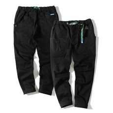 제리 GERRY 기어팬츠 클라이밍 팬츠 스트레치 데님 치노팬츠 테이퍼드 팬츠 남성 캠핑 팬츠 (M 블랙)