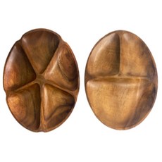 브릭스톤즈 우드 나눔접시 나무안주접시, 3절