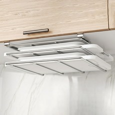 미리모아 위생적인 건조 도마거치대 2단, 1개, 실버