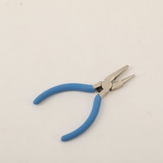 圓嘴鉗六段鉗半圓半凹槽鉗繞綫鉗飾品製作工具 DIY手工飾品鉗 9字針C銅圈環繞線鉗, 1個, 藍色半圓半凹鉗帶切口