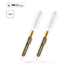 모나미 프로 페인트마카 보수용 그리기용 꾸미기 유리 철제, 1팩, 흰색2개