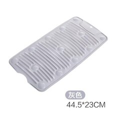 可折疊矽膠洗衣板 吸盤吸附, 可摺疊矽膠搓衣板灰色, 1個裝