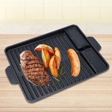 캠핑 세라믹 기름배출 삼겹살 고기불판 주물팬 K634