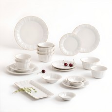 LENANSE Bloom 4人餐具組 21p, 餐具21種, 白色, 1套