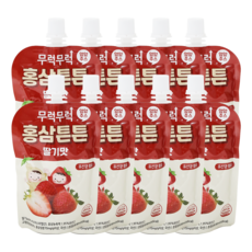 무럭무럭 홍삼튼튼 딸기 유산균 아기 주스, 10개, 80ml