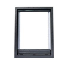 대형견 펫도어 양방향 출입문 슬라이딩 고양이 방묘문, 블랙, M, 1개