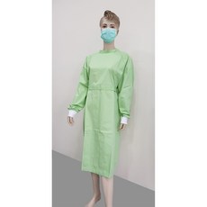 萊亞生活館 反穿式隔離衣 平織布 無口袋款, 蘋果綠, 1個