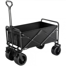 摺疊手拉車 (可當桌子/露營/購物/寵物適用), 黑色, 1個