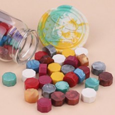 포장 실링왁스 스탬프 왁스씰 도장 씰링왁스 60P, 8실링왁스-퍼플, 1개