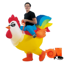 더루비샵 에어슈트 할로윈 코스프레의상 공룡풍선옷, 1개, L(키150-190) 치킨의질주 에어슈트