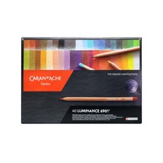 Caran D'Ache Luminance 6901 極致專家級油性色鉛筆 40-100色, 1個, 40色 #6901.740, 40色