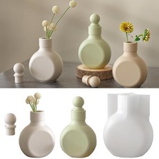 Leldlla Resin Vase Mold Drifting Bottle Silicone Molds for Epoxy Resin Round Dried Flower Casting, Leldlla Resin Vase Mold Drifti