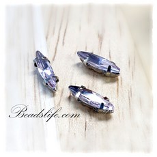 비즈라이프 3*11mm 뽀트 캡보석 30개, 1봉, 바이올렛