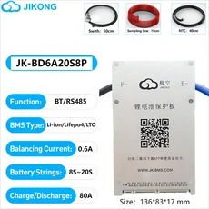 JIKONG Jk Bms 액티브 밸런스 스마트 BMS Lifepo4 리튬 이온 Lto 배터리 8S 12S 13S 14S 16S 17S 20S 24S 6, 01 CHINA, 23 JKBD6A20S8P