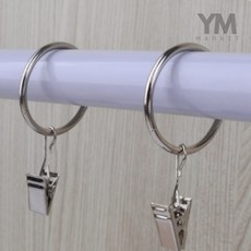 YM 커튼링 집게 세트 커텐집게, 소 8P, 스틸