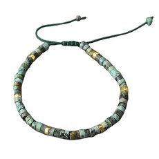 버드건강스토아 임페리얼 제스퍼 아프리카 청록색 줄조절 4mm 팔찌, 1개