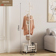 이동식 수납행거 옷걸이 가방걸이 모자 스탠드 행거 블랙 인테리어, G. 간단한 7 훅 흰색 갈색 탄소강 재료