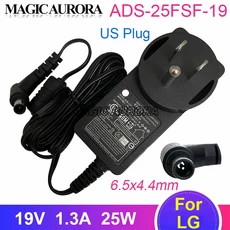 스위칭 어댑터 LG 22M35D E2442TC E1948S 24MP55HA 10SM3TB 모니터용 25W ADS-25FSF-19 19V 1.3A EAY627686, 01 China Mainland, 02 US Plug