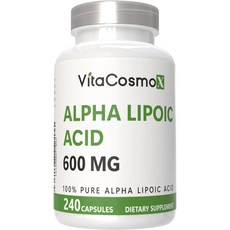 VitaCosmoX 비타코스모엑스 알파리포산 알파-리포산 알파 리포익 애시드 600 mg 야채캡슐, 1개, 240정