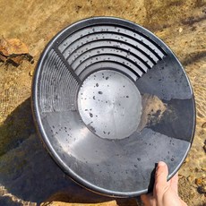 패닝 접시 사금 채취 장비 채취도구 선별기 슬루이스, 1개, 검정색 (38cm)