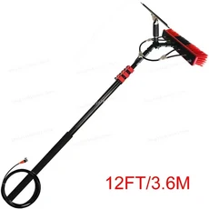 태양광 패널 창문 청소용 폴 12-30피트 길이의 물 공급식 스퀴지 포함, 03 12FT 3.6M