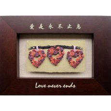 恩典花園 基督聖經經文樹脂掛畫相框桌飾壁掛匾額福音禮品：為居家空間注入信仰與藝術氣息, 802D3愛是永不止息