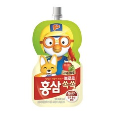 홍삼쏙쏙 뽀로로 사과 100mlx20개 홍삼 뽀로로 음료수 팔도 어린이주스 dew+493Kn, 100ml